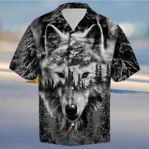 Wolf Mountain Tropical Hawaiian Shirt