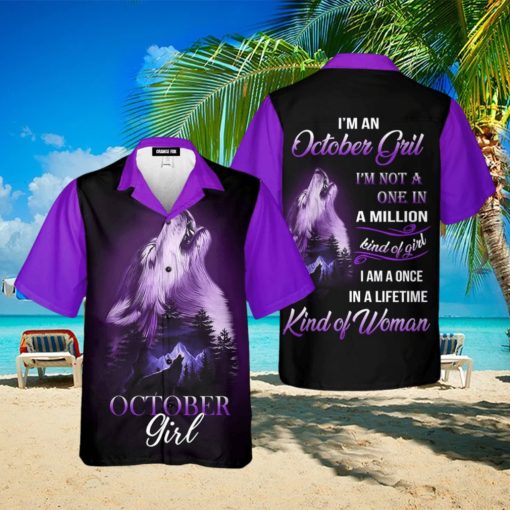 Wolf October Girl Hawaiian Shirt For Men & Women