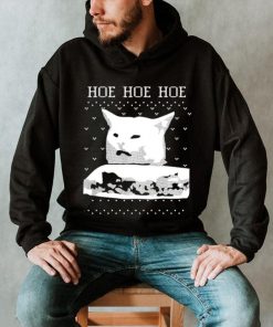 Woman Yelling Cat Hoe hoe hoe ugly christmas T Shirt