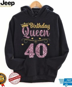 Womens 40th Queen Birthday 40 Years Forty T Shirt