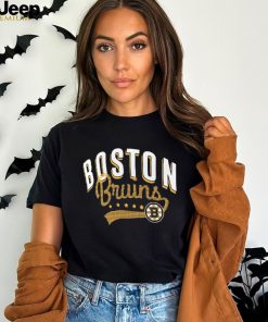 Women's Boston Bruins G III 4Her by Carl Banks Black Filigree Logo V Neck T Shirt