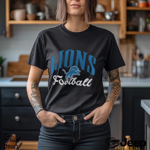 Women’s Fanatics Branded Black Detroit Lions Victory Script V Neck Long Sleeve T Shirt