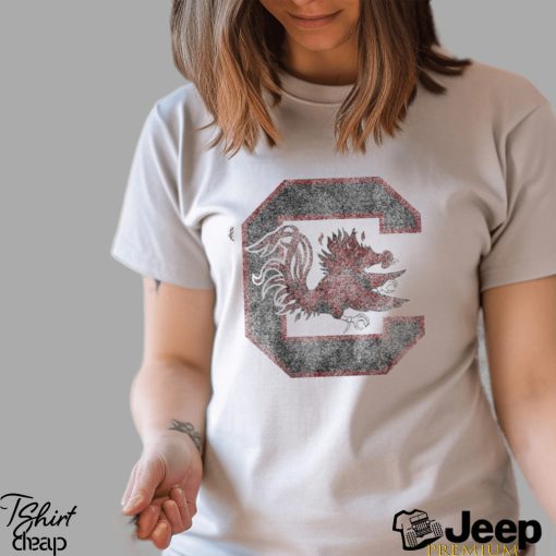 Women’s League Collegiate Wear White South Carolina Gamecocks Clothesline Cropped T Shirt