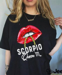 Womens Pink Lips Scorpio Queen Shirt