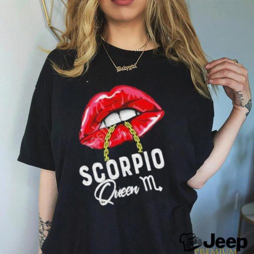 Womens Pink Lips Scorpio Queen Shirt