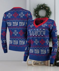 Women’s Royal New York Giants Light Up Ugly Christmas Sweater