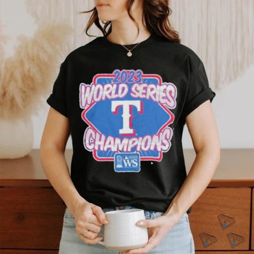 Women’s Wear Texas Rangers Majestic Threads Red 2023 World Series Champions Shirt