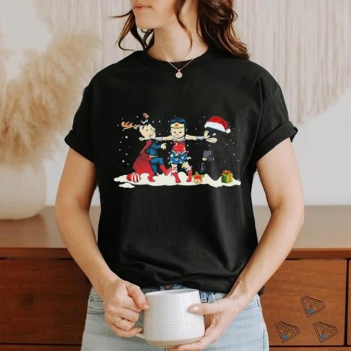 Wonder Woman And Batman Merry Christmas Shirt