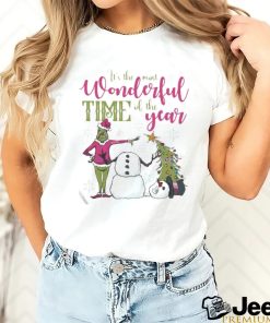 Wonderful Time Of The Year Grinch Snowman Christmas T shirt