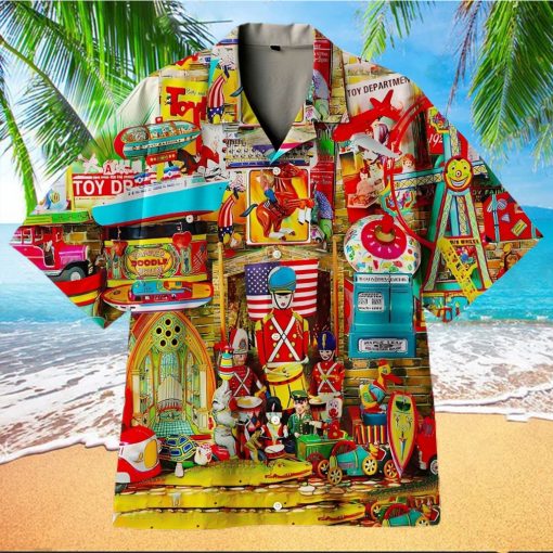 Wonderful collection of old toys 3D Hawaiian Shirt