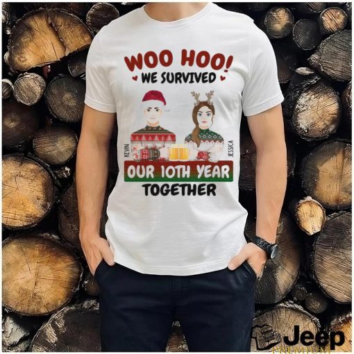 Woo Hoo We Survived Christmas Gift For Couples Personalized T Shirt