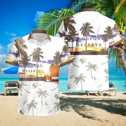 Woodford Reserve Tropical Palm Tree Hawaiian Shirt And Shorts For Beach Lovers