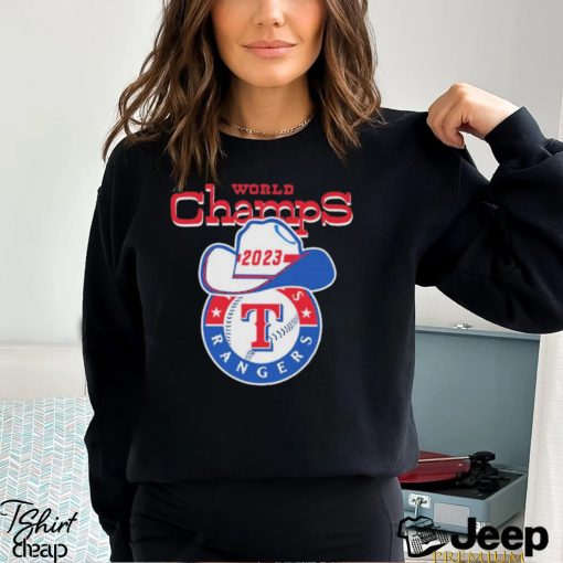 World Champs 2023 Texas Rangers Logo Cowboy Shirt