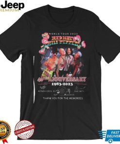 World Tour 2023 Red Hot Chili Peppers 40th Anniversary 1983 – 2023 Thank You For The Memories T Shirt