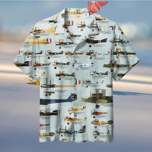 World War I Aircraft Retro Collection Hawaiian Shirt