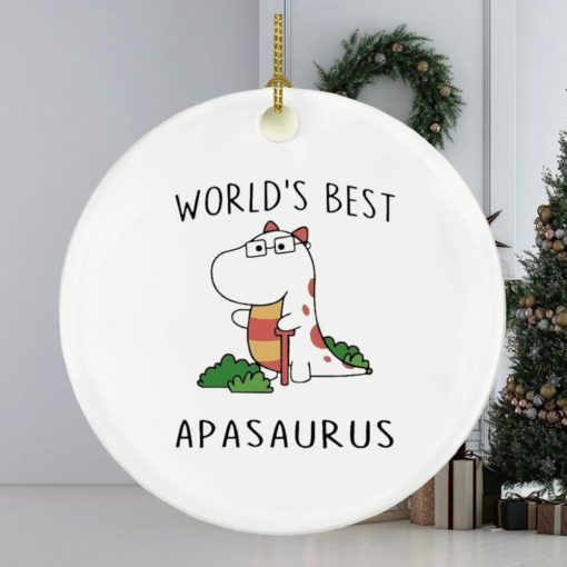 Worlds best apasaurus ornament