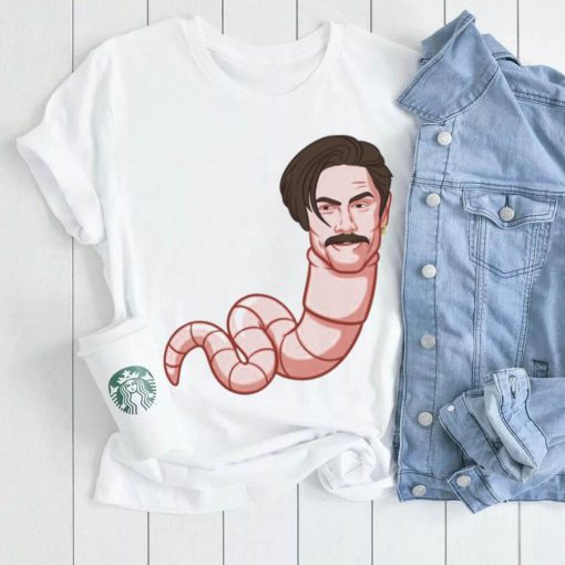 Worm with a Mustache James Tom Ariana art shirt