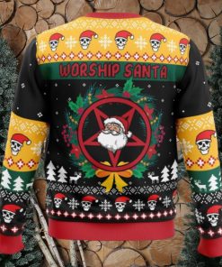 Worship Santa Ugly Christmas Sweater 1