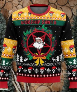 Worship Santa Ugly Sweater – Custom Christmas Family Sweatshirt