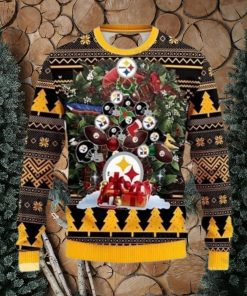 Wreath Red Sox Pittsburgh Steelers Ugly Sweater Christmas Birthday Gifts