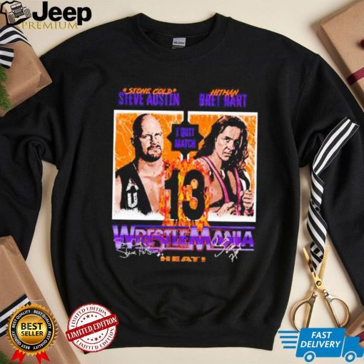 WrestleMania 13 Bret The Hitman Hart vs. Stone Cold Steve Austin shirt