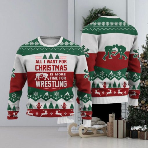 Wrestling All I Want For Christmas Family Gift Ugly Christmas Sweater
