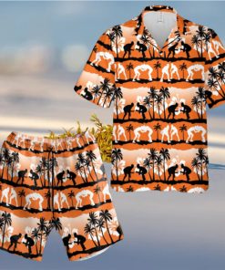 Wrestling Orange Black Unisex Hawaiian Shirts