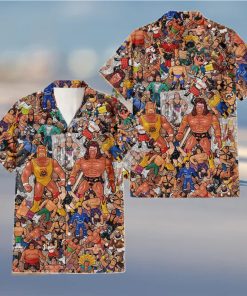 Wrestling Wwe Wrestlers Collage Art Hawaiian Shirt