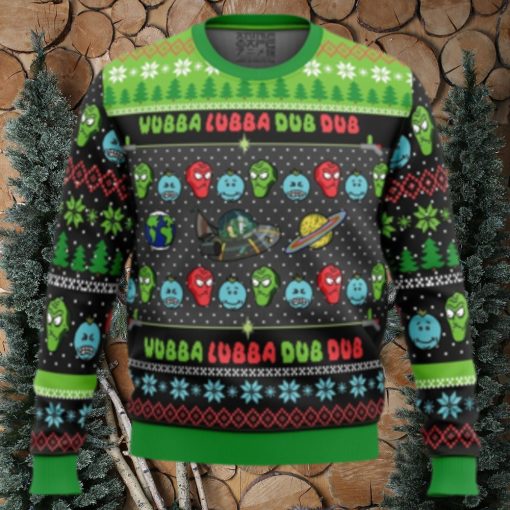 Wubba Lubba Rick and Morty Ugly Christmas Sweater