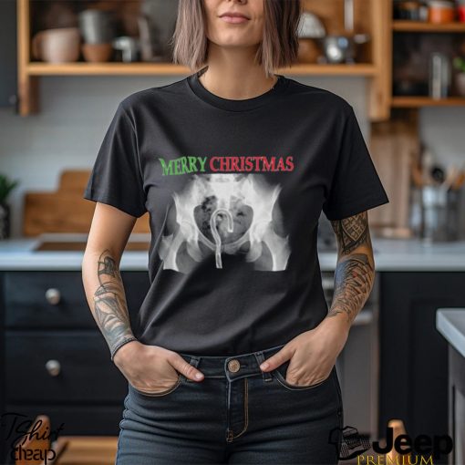 X Ray Merry Christmas Candy Cane shirt