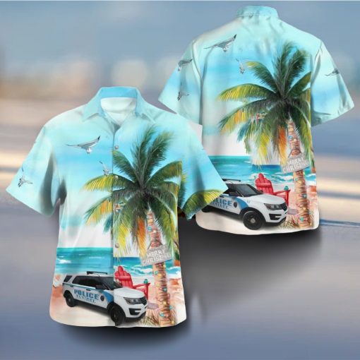 Sanibel Lee County Florida Sanibel Police Department Ford Police Interceptor Utility Hawaiian Shirt