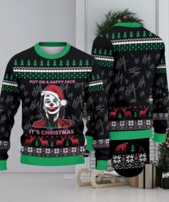 Joker Put On A Happy Face It’s 3D All Over Printed Ugly Christmas Sweater 3D All Over Printed Ugly Christmas Sweater