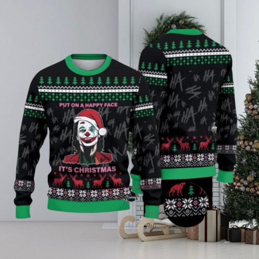 Joker Put On A Happy Face It’s 3D All Over Printed Ugly Christmas Sweater 3D All Over Printed Ugly Christmas Sweater