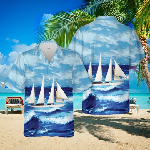 Xarifa 1927 Yacht 3D All Over Printed Hawaiian Shirt