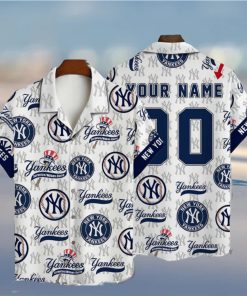 NewYork Yankees MLB Custom Name And Number Summer 3D Hawaiian Shirt