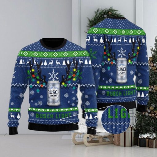 Xmas Deer Busch Light Ugly Christmas Sweater, Merry Ugly Christmas Sweater, Christmas Gift Apparel