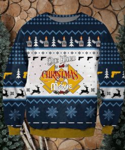 Xmas Diehard Christmas Fabric Knitted 3D Sweater For Thanksgiving