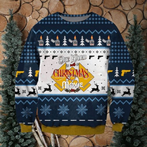 Xmas Diehard Christmas Fabric Knitted 3D Sweater For Thanksgiving