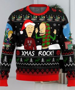 Xmas Rock Beavis and Butthead Ugly Christmas Sweater