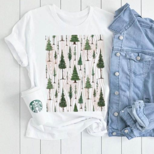 Xmas tree pine pattern Christmas T Shirt