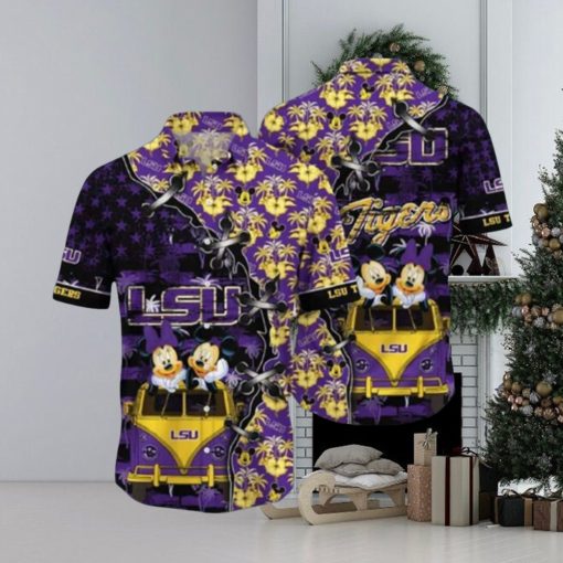 NCAA LSU Tigers Mickey Mouse Hawaiian Shirt Gift For Summer Holiday