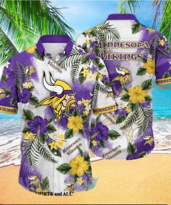 Minnesota Vikings NFL Flower Full Print Classic Hawaiian Shirt