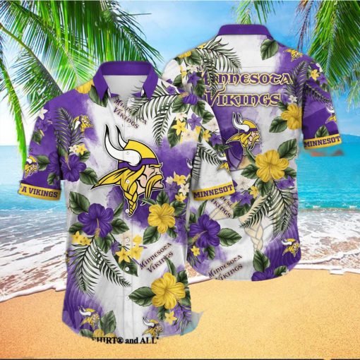 Minnesota Vikings NFL Flower Full Print Classic Hawaiian Shirt