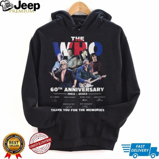 The Who 60th Anniversary 1963 – 2023 Thank You For The Memories T Shirt