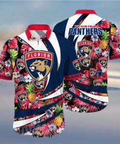 Florida Panthers NHL Flower All Over Printed Unisex Hawaiian Shirt