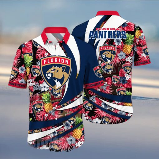 Florida Panthers NHL Flower All Over Printed Unisex Hawaiian Shirt