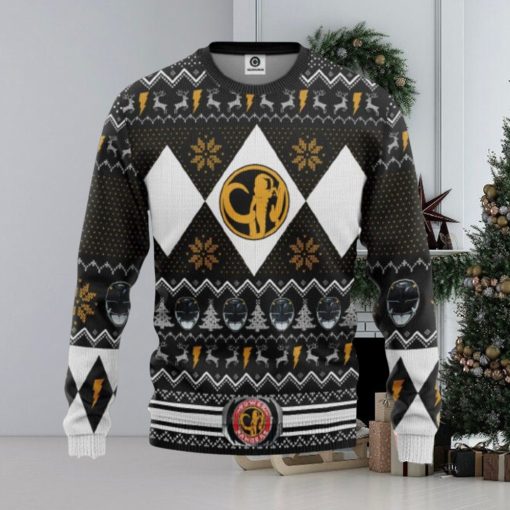 MMPR Black Ranger Ugly Christmas Sweater Gift For Men Women