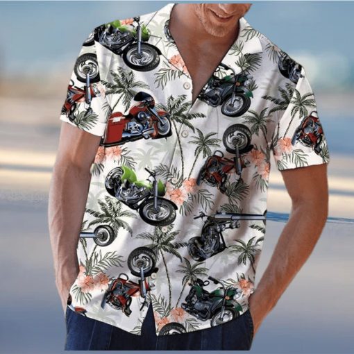 Summer Motorcycles Coconut Unisex Hawaiian Shirts