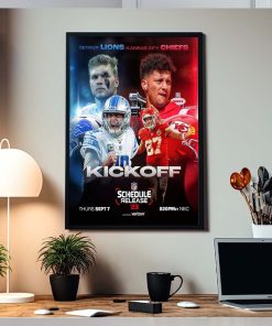 2023 NFL Schedule Kickoff Detroit Lions Vs Kansas City Chiefs Home Decor Poster Canvas