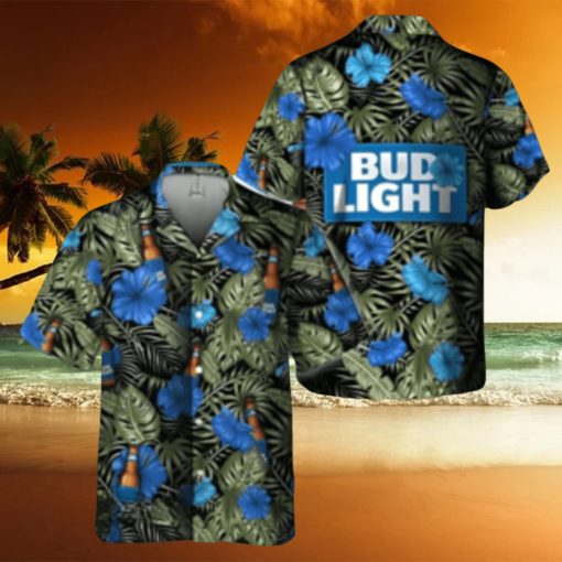 Bud Light Hawaiian Shirt Aloha Shirt Bud Light Beer Tropical Flowers